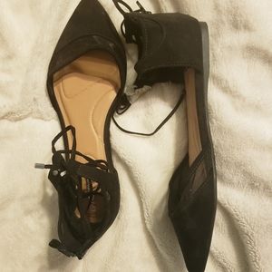 Lane Bryant lace up flats